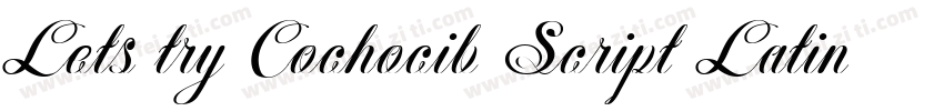 Lets try Cochocib Script Latin Pro字体转换